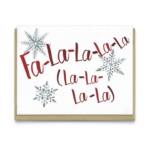 Fa La La Holiday Greeting Card