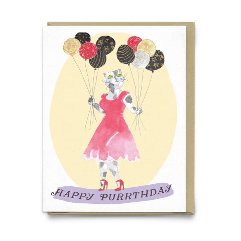 Happy Purrthday Birthday Greeting Card