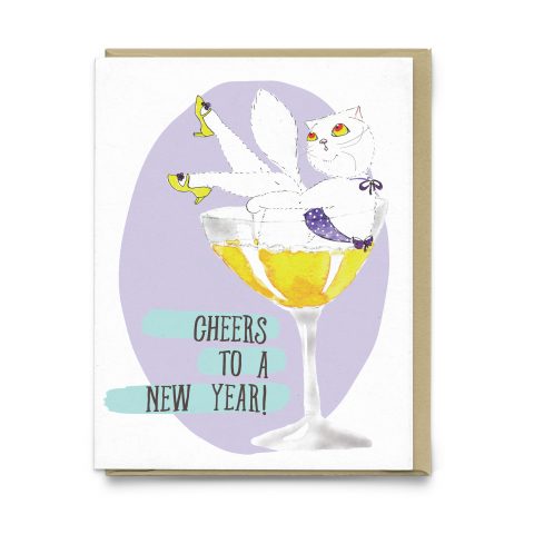 Cheers to a New Year Greeting Card
