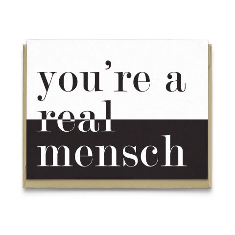 Real Mensch Jewish Greeting Card