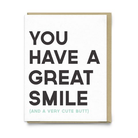 Great Smile Cute Butt Greeting Card